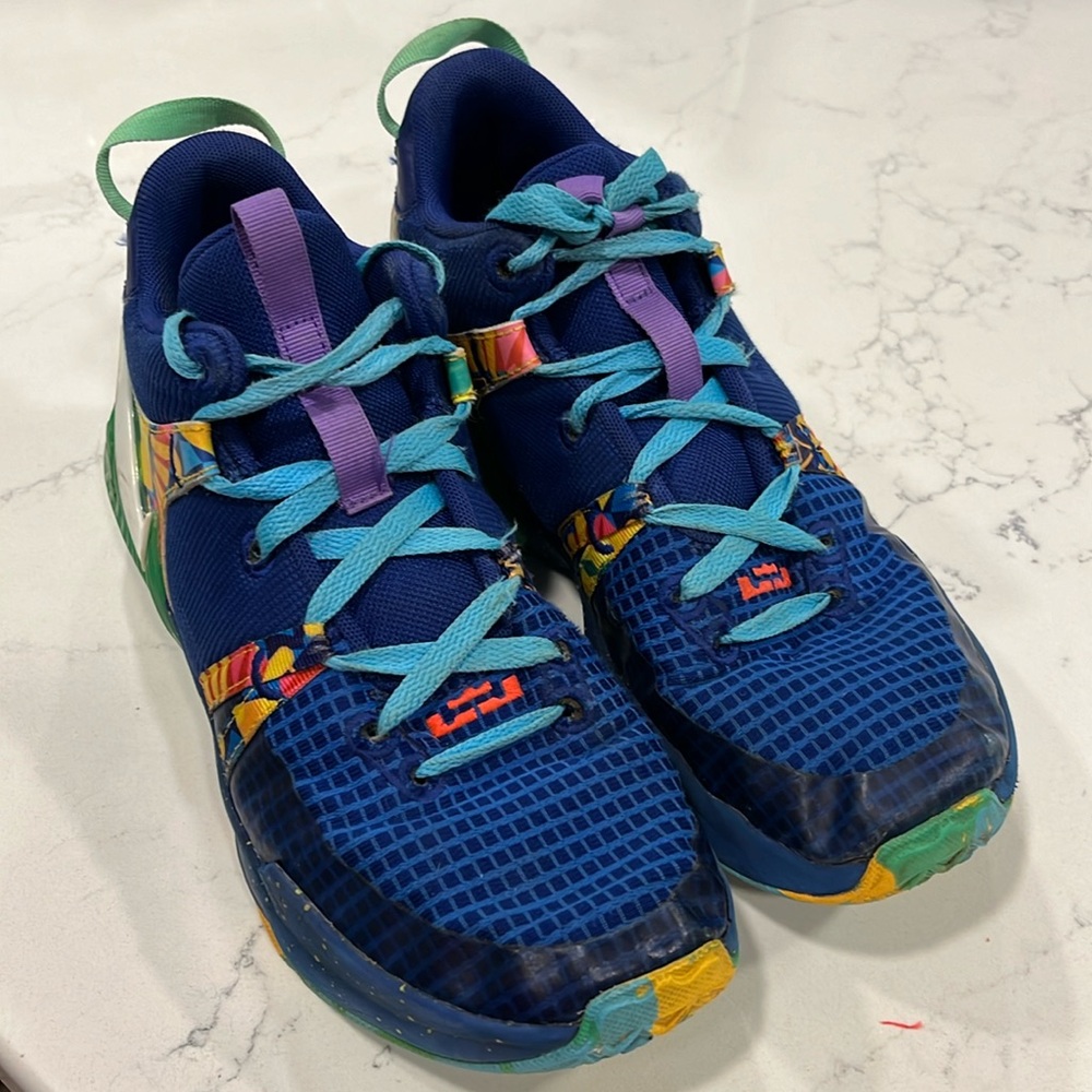 Multi-colored Lebron James Nike Basketball shoes